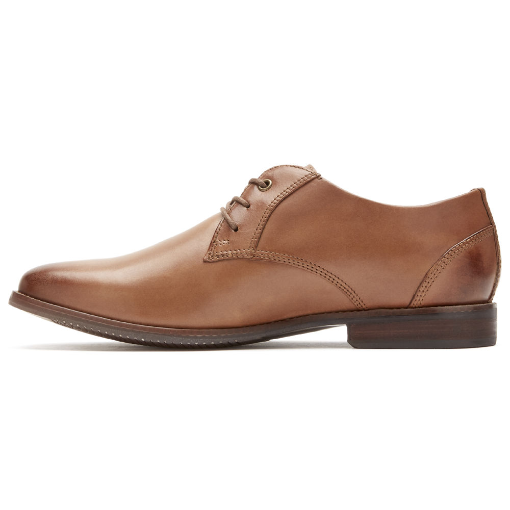 Rockport Singapore Mens Lace Up - Style Purpose Blucher Brown - DX5869214